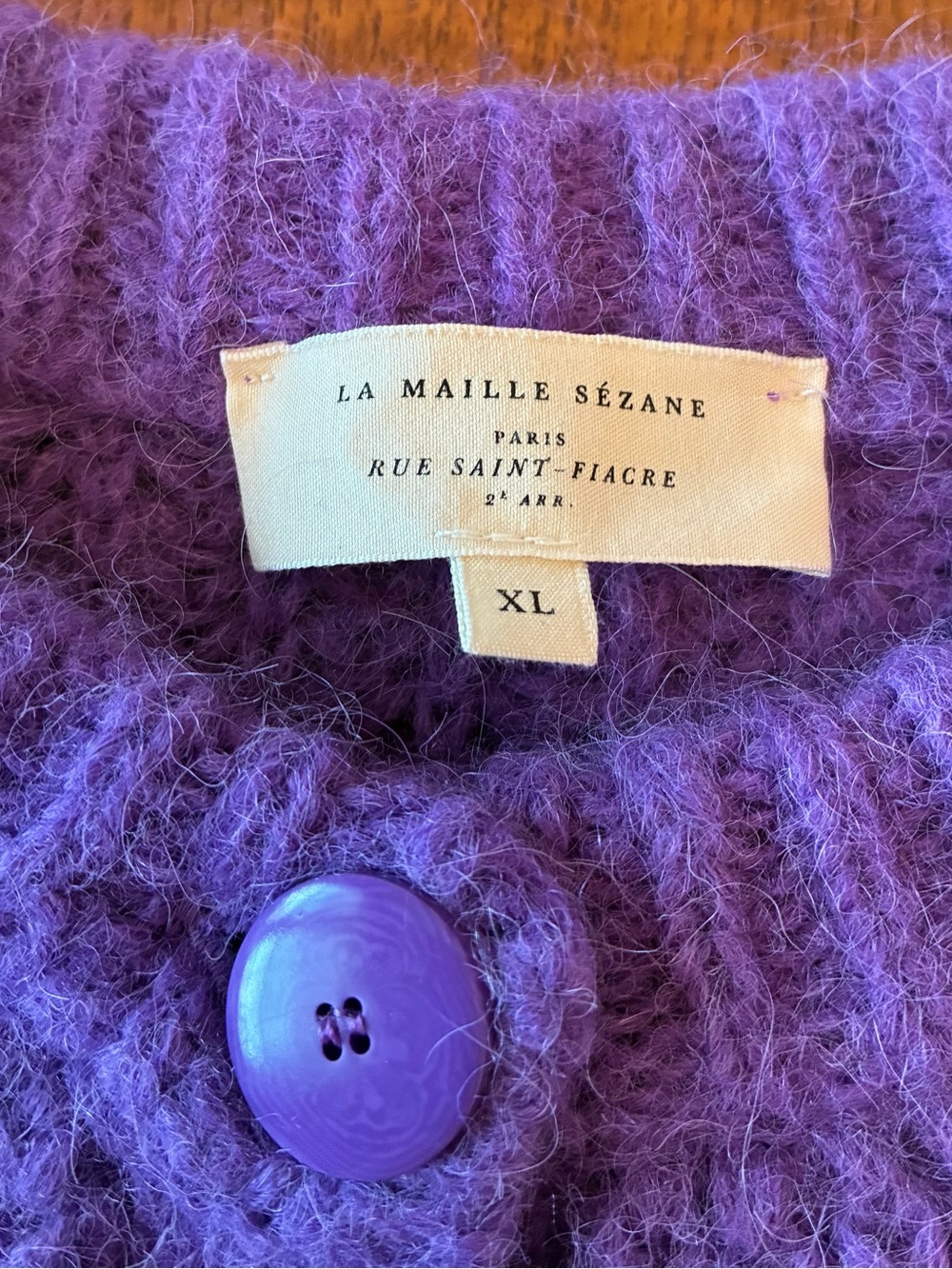 Sezane Emile Amethyst Cardigan XL - Picture 3 of 6